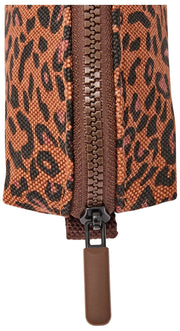 Roka Tate Small Cotton Canvas Pouch - Mini Leopard Brown