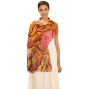 powder-oriental-crane-cotton-linen-scarf---orange-34428392