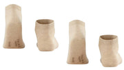 Falke Happy 2 Pack Sneaker Socks - Sand Mel Beige