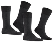 Falke Happy 2 Pack Socks - Anthra Mel Grey