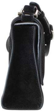 Vivienne Westwood Bianca Suede Leather Small Shoulder Bag  - Black