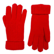 dents-ribbed-knit-gloves---berry-red-34478067
