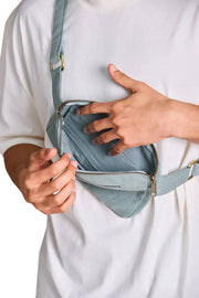 Hindbag Harry Rectangular Bum Bag - Sage Blue
