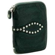Campomaggi Asciano Quilted Stud Purse - Green Bottle