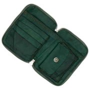 Campomaggi Asciano Quilted Stud Purse - Green Bottle