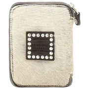 Campomaggi Cecina Hairy Cowhide Purse - Grey/White