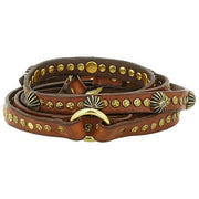 Campomaggi Cinture Stud Leather Belt - Cognac Tan