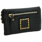 Campomaggi Felloniche Stud Coin Purse - Black/Gold