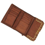 Campomaggi Felloniche Stud Coin Purse - Cognac Tan