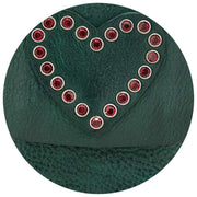 Campomaggi Portacellulare Stud Phone Holder Bag - Green Bottle/Red
