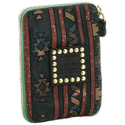 Campomaggi Rapolano Laser Print Purse - Green Bottle