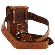 Campomaggi Siena Stud Phone Holder Bag - Cognac Tan