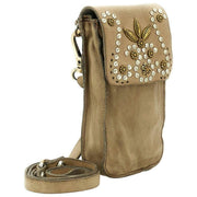 Campomaggi Siena Stud Phone Holder Bag - Ice Beige