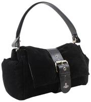 Vivienne Westwood Hazel Treasure Suede Leather XL Handbag - Black