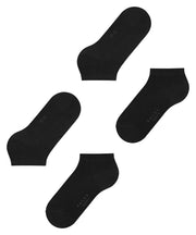 Falke Happy 2-Pack Sneaker Socks - Black