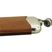english-pewter-company-6oz-captive-top-hammered-purse-flask-and-pouch---silverbrown-34472432