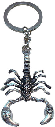 Bassin and Brown Scorpion Key Ring - Antique Silver