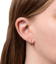 Beginnings 12mm Plain Hoop Earrings - Gold
