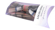 Locharron of Scotland Thomson Modern Tartan Bow Tie - Camel Beige/Black