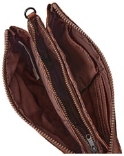 Roka Carnaby XL Recycled Canvas Crossbody Bag - Mini Leopard Brown
