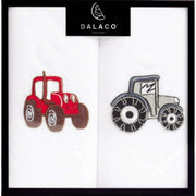 Dalaco Tractor Cotton Handkerchief - Red/Grey/White