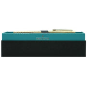 David Aster Checker Roller Ball Pen - Gold