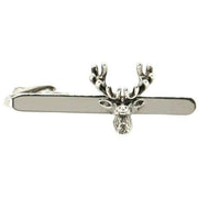 David Van Hagen Stag Head Tie Clip - Silver
