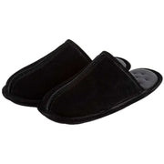 isotoner-real-suede-mule-slippers---black-34523272