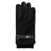 Dents Amesbury Touchscreen Flannel and Leather Gloves - Black