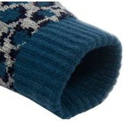 Dents Animal Print Gloves - Navy