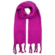 Dents Blanket Braided Tassel Scarf - Orchid Pink