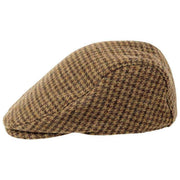 Dents Blashford Tweed Flat Cap  - Chestnut Brown