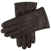 Dents Blenheim Heritage Cashmere-Lined Peccary Leather Gloves - Bark Brown