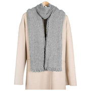 Dents Boucle Fringe Scarf - Dove Grey