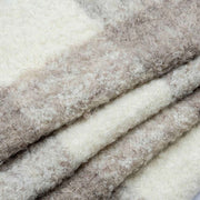 Dents Buffalo Check Boucle Scarf - Ivory White/Beige