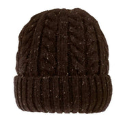 Dents Cable Knit Beanie Hat - Chocolate Brown