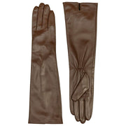 Dents Demi Long Leather Gloves - Chestnut Brown