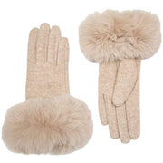 Dents Faux Cuff Gloves - Natural Beige