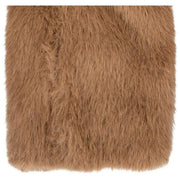 Dents Fingerless Faux Fur Mittens - Chestnut Brown