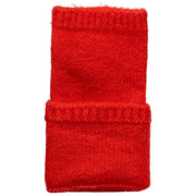 Dents Fingerless Knitted Wrist Warmers - Berry Red