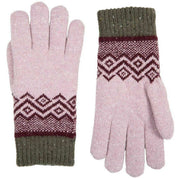 Dents Geometric Knitted Gloves - Lilac