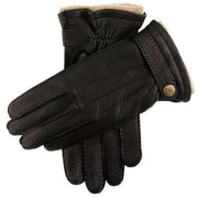 Dents Gloucester Cashmere-Lined Leather Gloves - Black