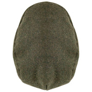 Dents Grafham Herringbone Tweed Flat Cap - Forest Green