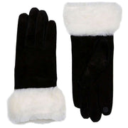 Dents Hallie Water Resistant Touchscreen Suede Gloves - Black