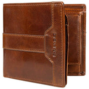 Dents Itchen Coin Bifold Wallet - Cognac Brown