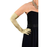 Dents Kendall Long Above Elbow Satin Gloves - Gold