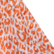 Dents Leopard Print Contrast Lightweight Scarf - Orange