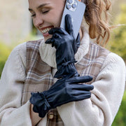 Dents Mosie Touchscreen Leather Gloves - Black