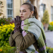 Dents Mosie Touchscreen Leather Gloves - Chestnut Brown