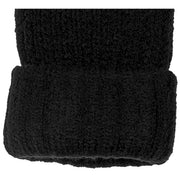 Dents Ribbed Knit Gloves - Black